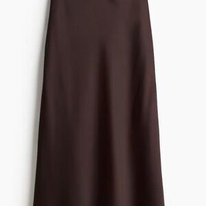 H&M Satin Midi Skirt size S NWOT